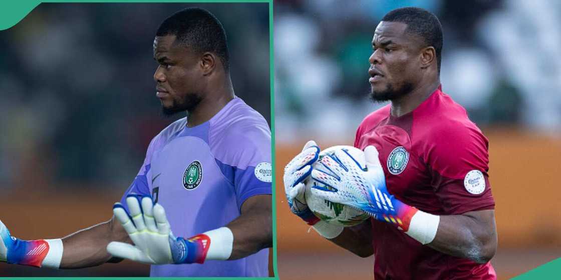 Stanley Nwabali plays for Nigeria. Stanley Nwabali plays for Nigeria.