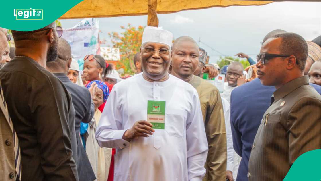 Former Vice President Atiku Abubakar speaking after voting at Ajiya Ward Polling Unit in Jimeta, Yola, Adamawa State, where he said democracy has come to stay in Nigeria ahead of the 2027 elections.