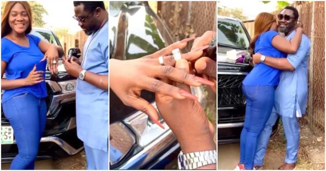Mercy Johnson blushes hard as hubby gifts her new N2.7 million diamond engagement ring Mercy Johnson blushes hard as hubby gifts her new N2.7 million diamond engagement ring