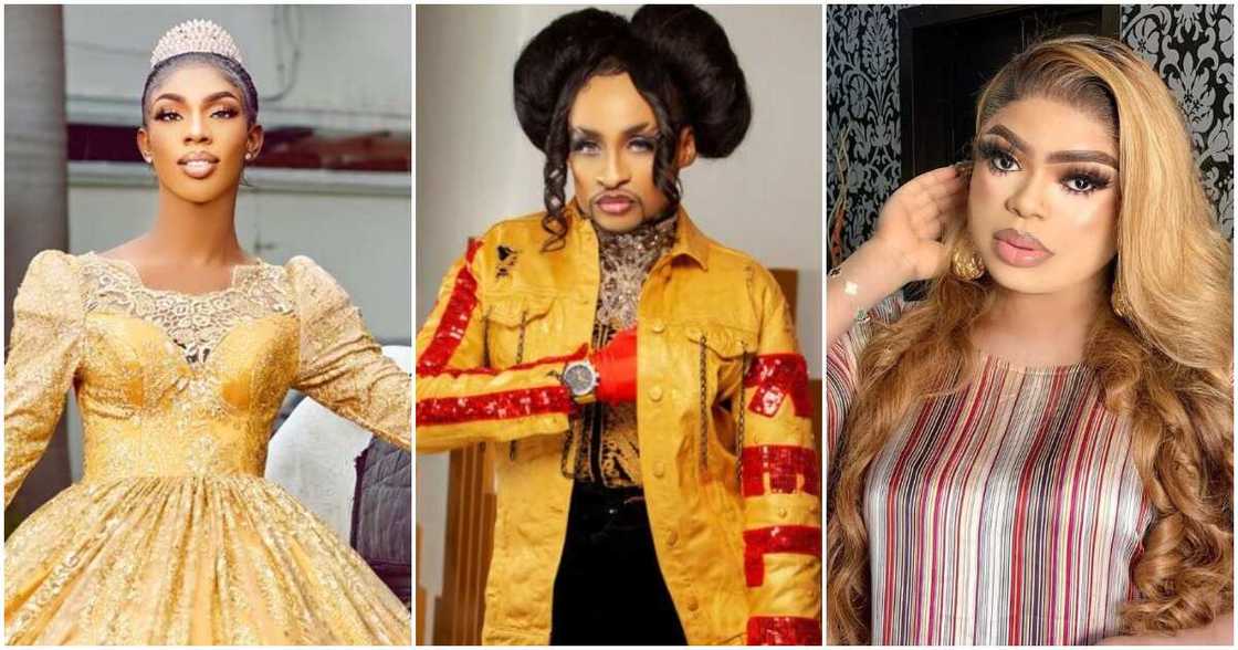 Denrele Edun, Bobrisky, James Brown, Crossdressers Denrele Edun, Bobrisky, James Brown, Crossdressers
