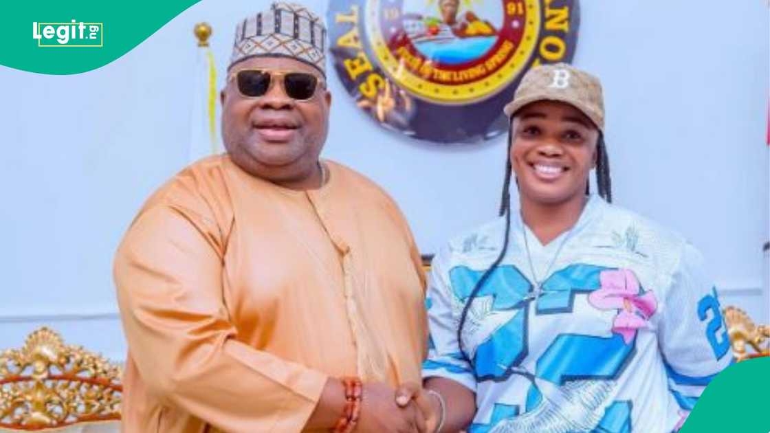 Governor Ademola Adeleke has offered scholarship to puff-puff seller up to master's level Governor Ademola Adeleke has offered scholarship to puff-puff seller up to master's level