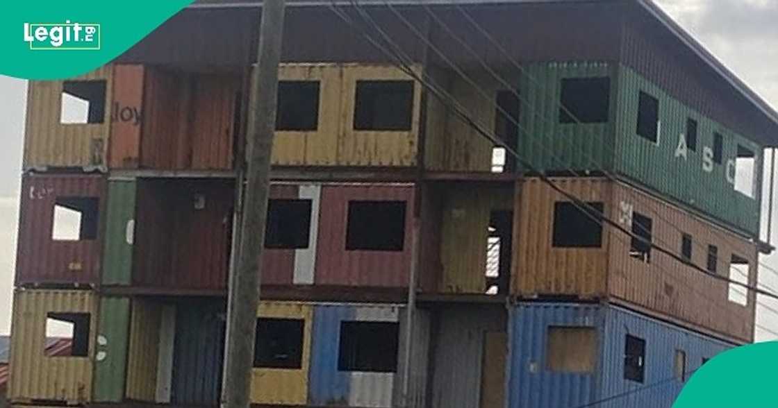 Picture of 5-storey building constructed with iron containers trends online. Picture of 5-storey building constructed with iron containers trends online.