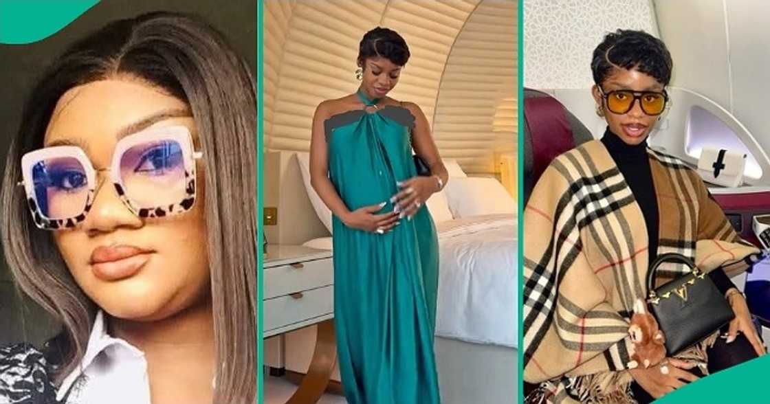 Nigerian lady who observed Priscilla Ojo's baby bump expresses admiration for the size. Nigerian lady who observed Priscilla Ojo's baby bump expresses admiration for the size.