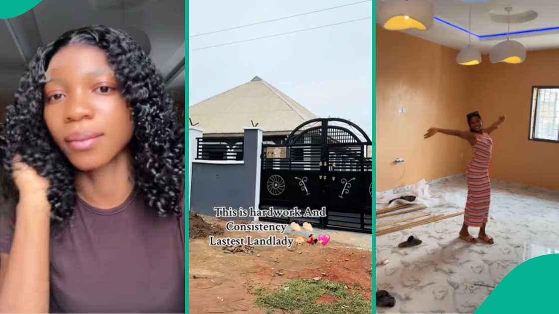 A hairstylist builds a house for herself and shows off the beautiful building. A hairstylist builds a house for herself and shows off the beautiful building.