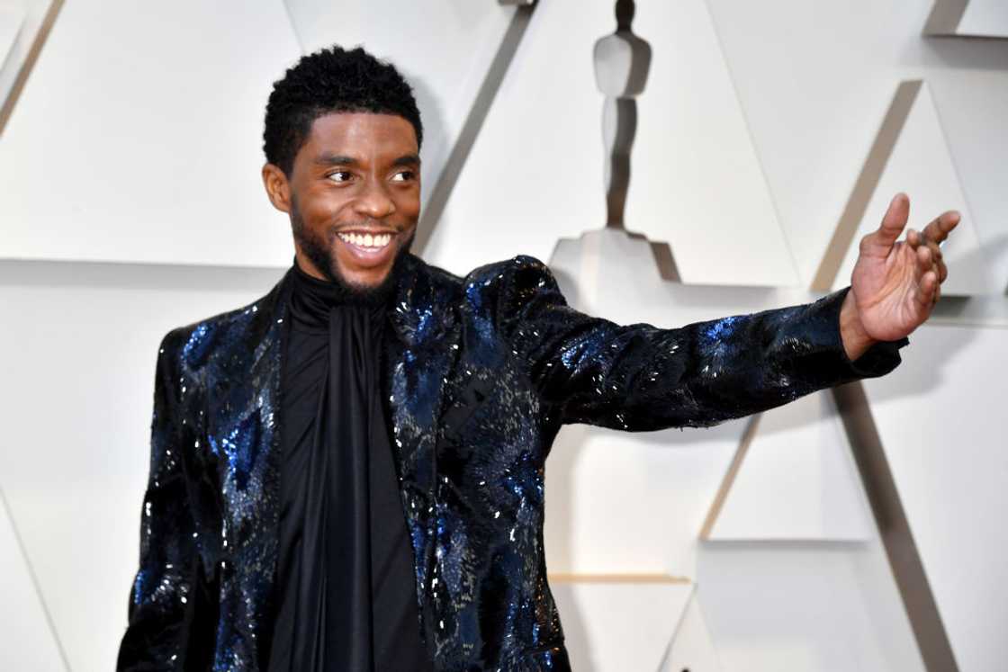 Chadwick Boseman attends an award ceremony at Hollywood and Highland Chadwick Boseman attends an award ceremony at Hollywood and Highland