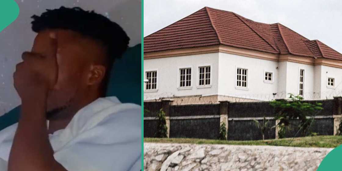 Photo of young man who builds house Photo of young man who builds house