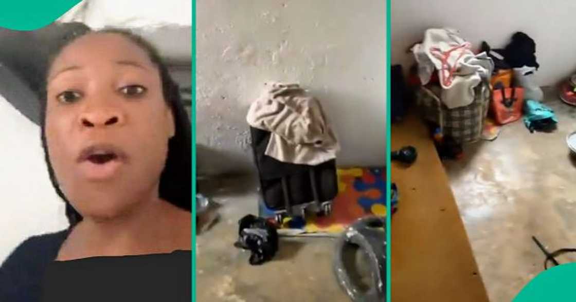 Lady laments as her ex-boyfriend breaks into her house to retrieve items. Lady laments as her ex-boyfriend breaks into her house to retrieve items.