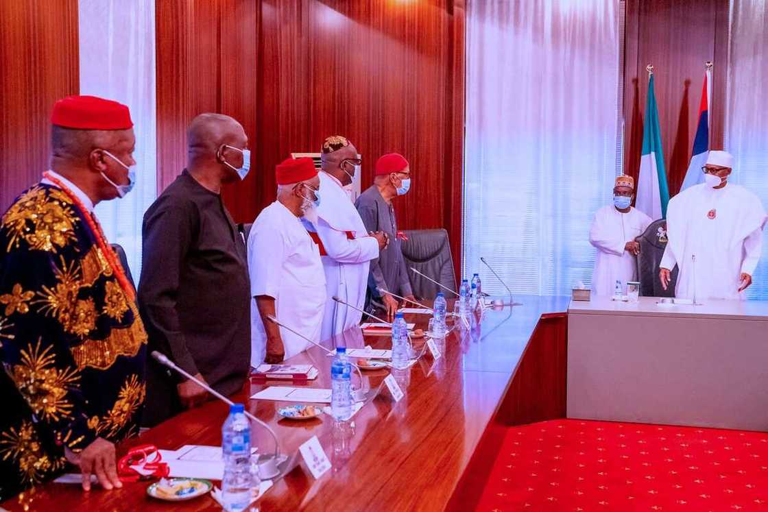Igbo leaders meet Buhari in Aso Rock Igbo leaders meet Buhari in Aso Rock
