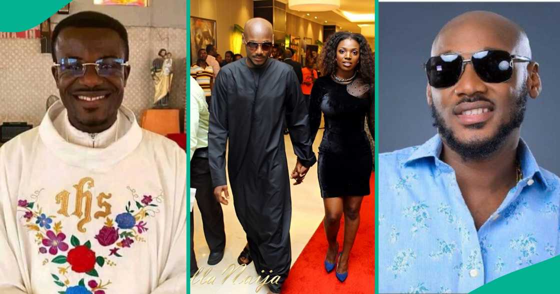 Reactions as Catholic priest faults 2Baba over his divorce and separation announcement