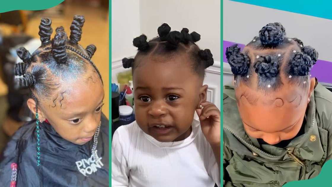Assorted styles of Bantu knots Assorted styles of Bantu knots