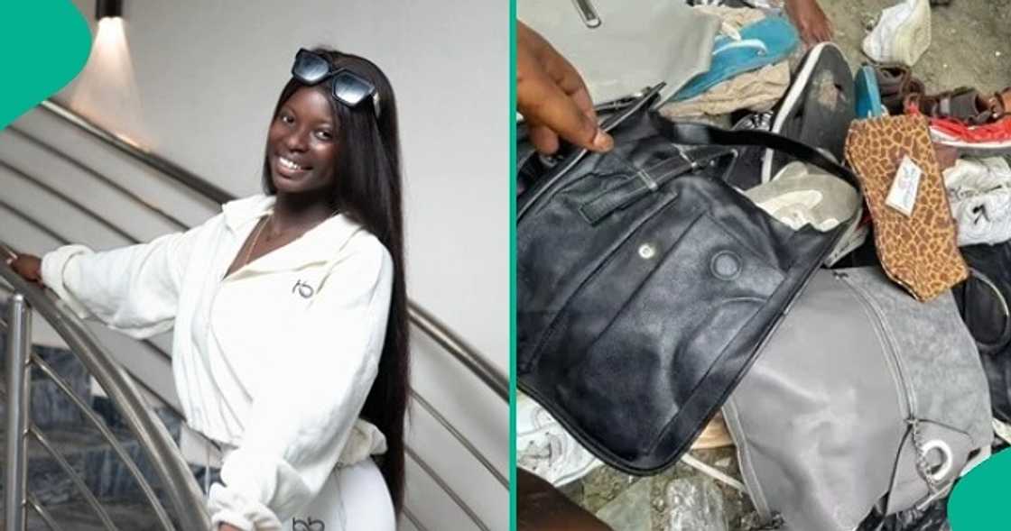 Lady received bad goods after paying $3000 to a friend in US for thrift clothes. Lady received bad goods after paying $3000 to a friend in US for thrift clothes.
