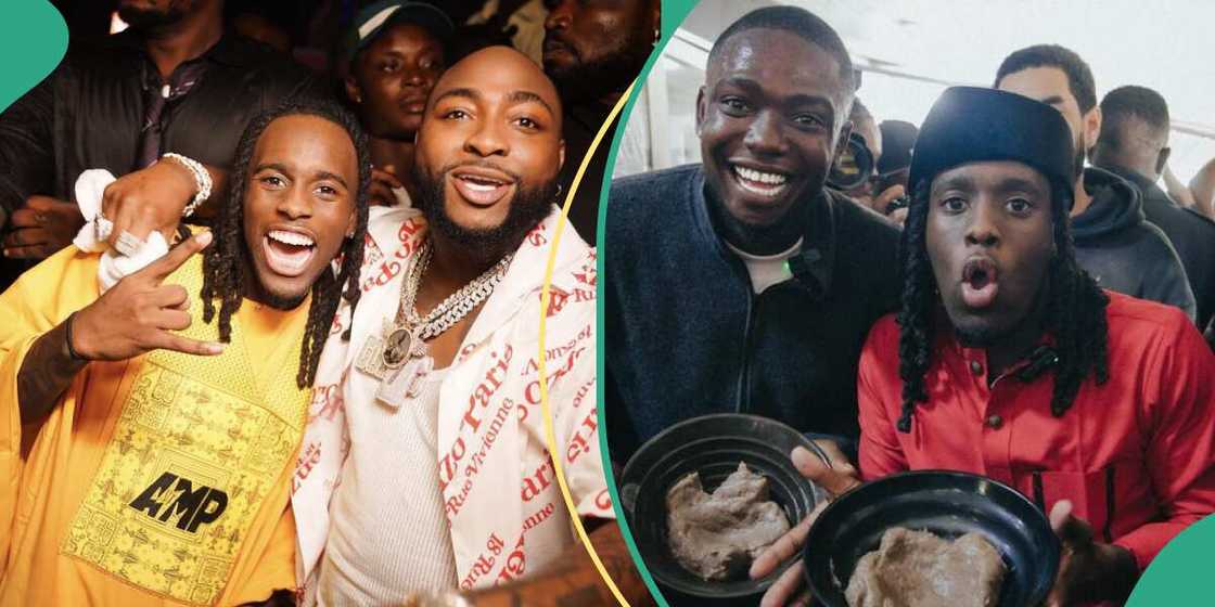 Kai Cenat having fun with Shank and Davido in Nigeria