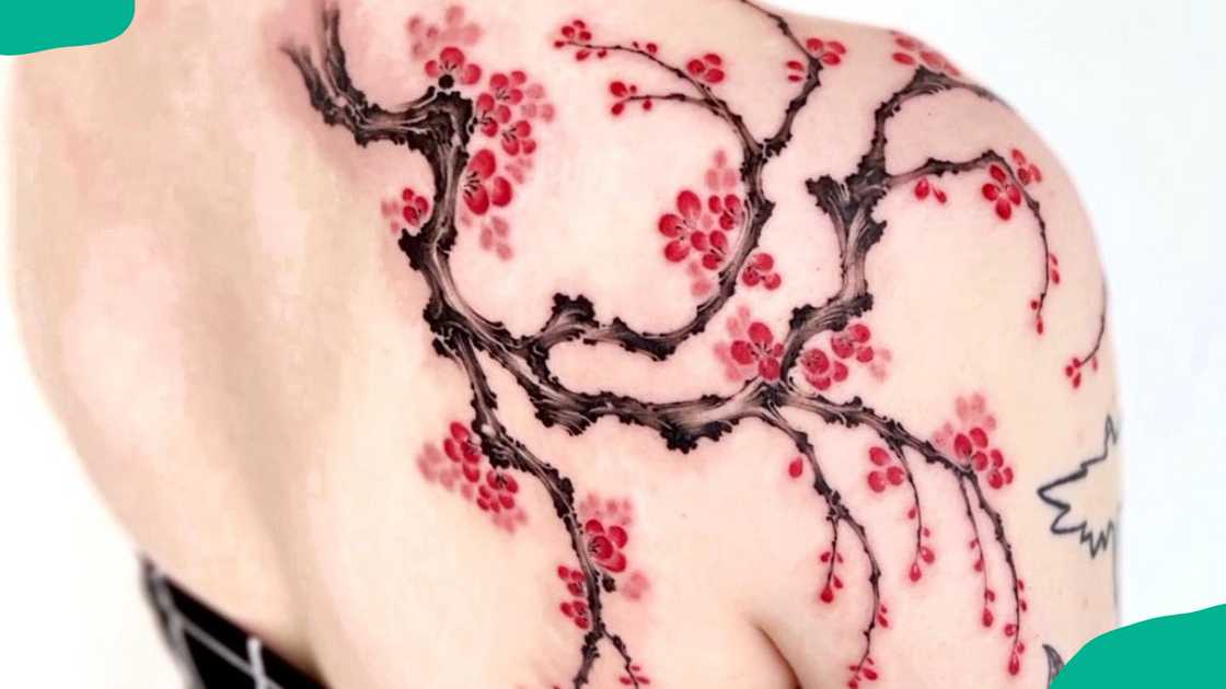 Tree cherry blossom tattoo