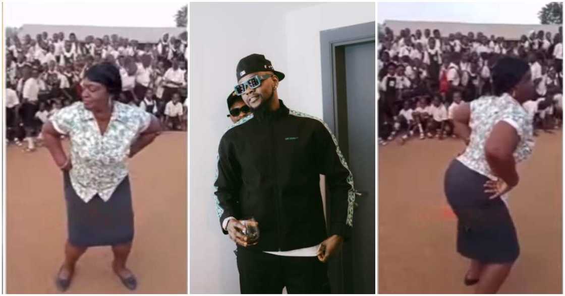 Photos of school principal dancing to Kizz Daniel's song Photos of school principal dancing to Kizz Daniel's song