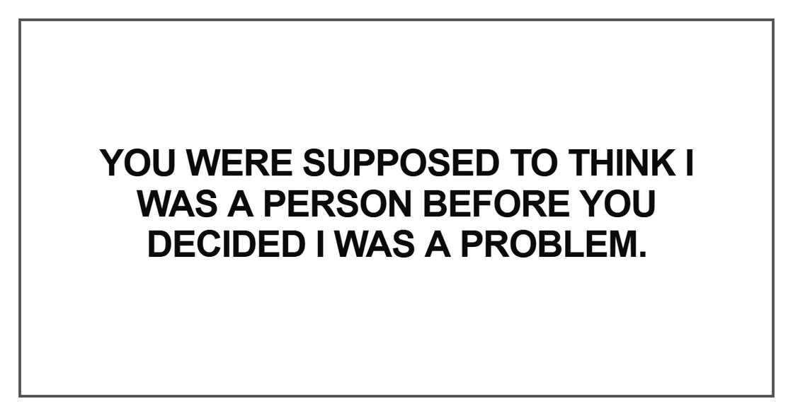 You were supposed to think I was a person