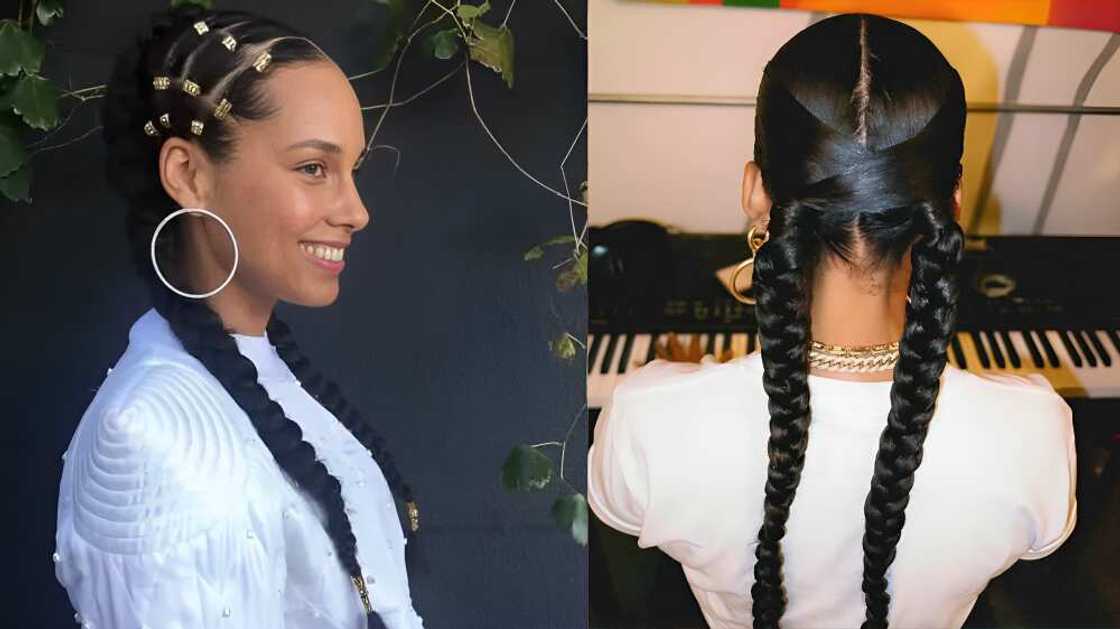 Alicia Keys' pigtails hairstyles Alicia Keys' pigtails hairstyles
