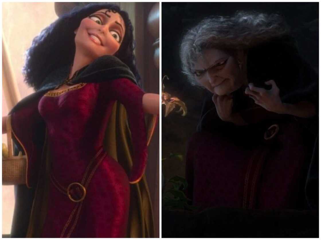 Mother Gothel, the ugly cartoon character Mother Gothel, the ugly cartoon character