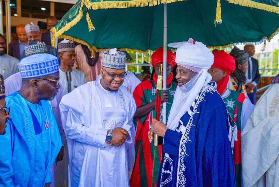 Sheikh Pantami tare da sarkin Kano, Aminu Ado Bayero.