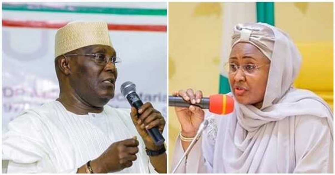 Aisha Buhari reacts as Atiku’s son tests positive for coronavirus