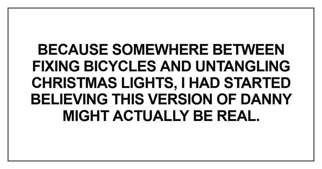 Because somewhere between fixing bicycles Because somewhere between fixing bicycles