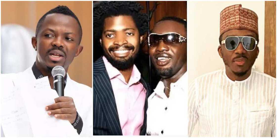 Mc Morris, old picture of Basketmouth and AY, Bovi Mc Morris, old picture of Basketmouth and AY, Bovi