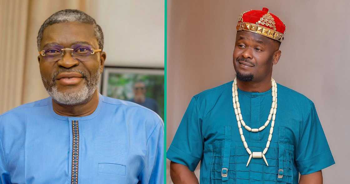 Kanayo at Zubby Michael's mansion. Kanayo at Zubby Michael's mansion.