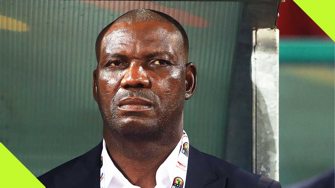 Augustine Eguavoen looks on before a Super Eagles fixture Augustine Eguavoen looks on before a Super Eagles fixture