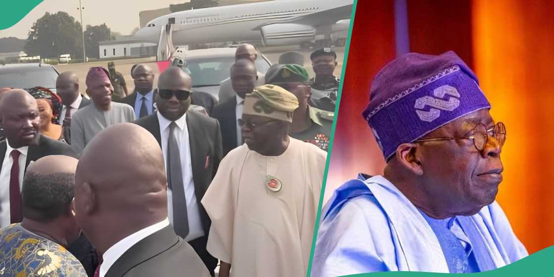 Papa Ajasco meets President Bola Tinubu at Muritala Muhammed International Airport in Lagos. Papa Ajasco meets President Bola Tinubu at Muritala Muhammed International Airport in Lagos.