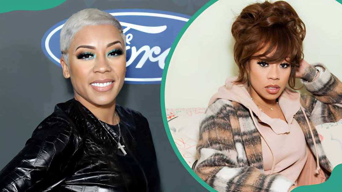 Keyshia Cole at the Orleans Arena in Las Vegas, Nevada (L). Keyshia Cole at Music Choice studios (R). Keyshia Cole at the Orleans Arena in Las Vegas, Nevada (L). Keyshia Cole at Music Choice studios (R).