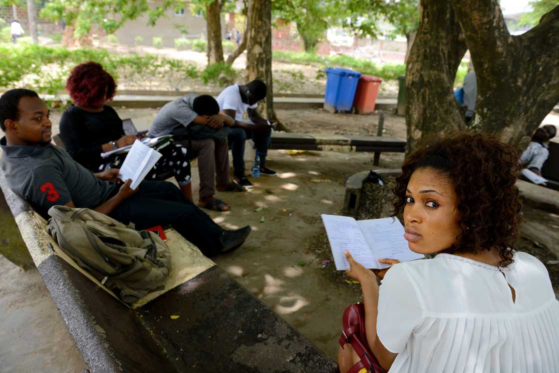 Students in Lagos university on March 10, 2016 Students in Lagos university on March 10, 2016