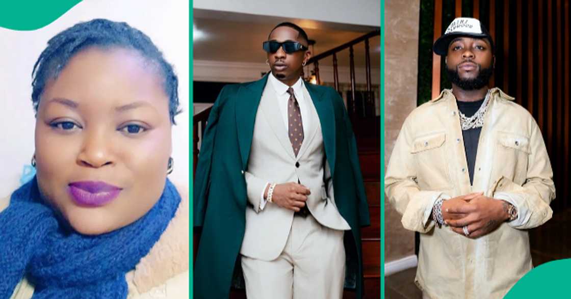 Lady reacts to the words that Davido told Juma Jux. Lady reacts to the words that Davido told Juma Jux.
