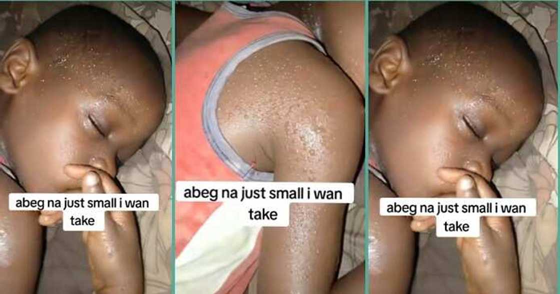 Little boy sweats uncontrollably while sleeping Little boy sweats uncontrollably while sleeping