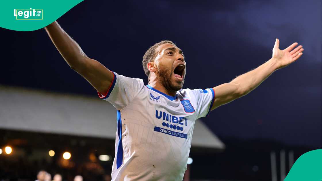 Cyriel Dessers, Rangers, Scot Foam Stadium, Dundee, Scotland, Premiership. Cyriel Dessers, Rangers, Scot Foam Stadium, Dundee, Scotland, Premiership.