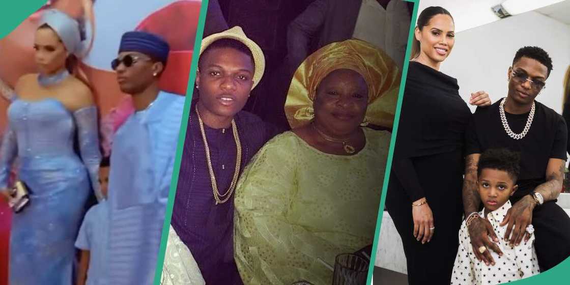 Wizkid, Jada and son at mother's burial, Wizkid and late mother, Wizkid with baby mama Jada P and son Zion Wizkid, Jada and son at mother's burial, Wizkid and late mother, Wizkid with baby mama Jada P and son Zion
