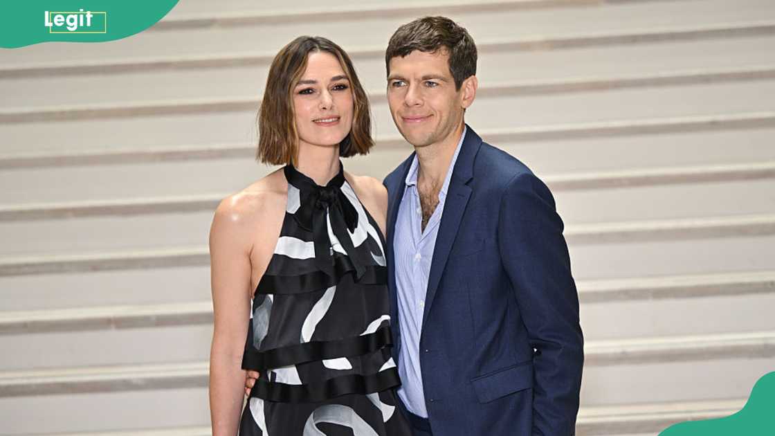 Keira Knightley and James Righton in Paris, France.