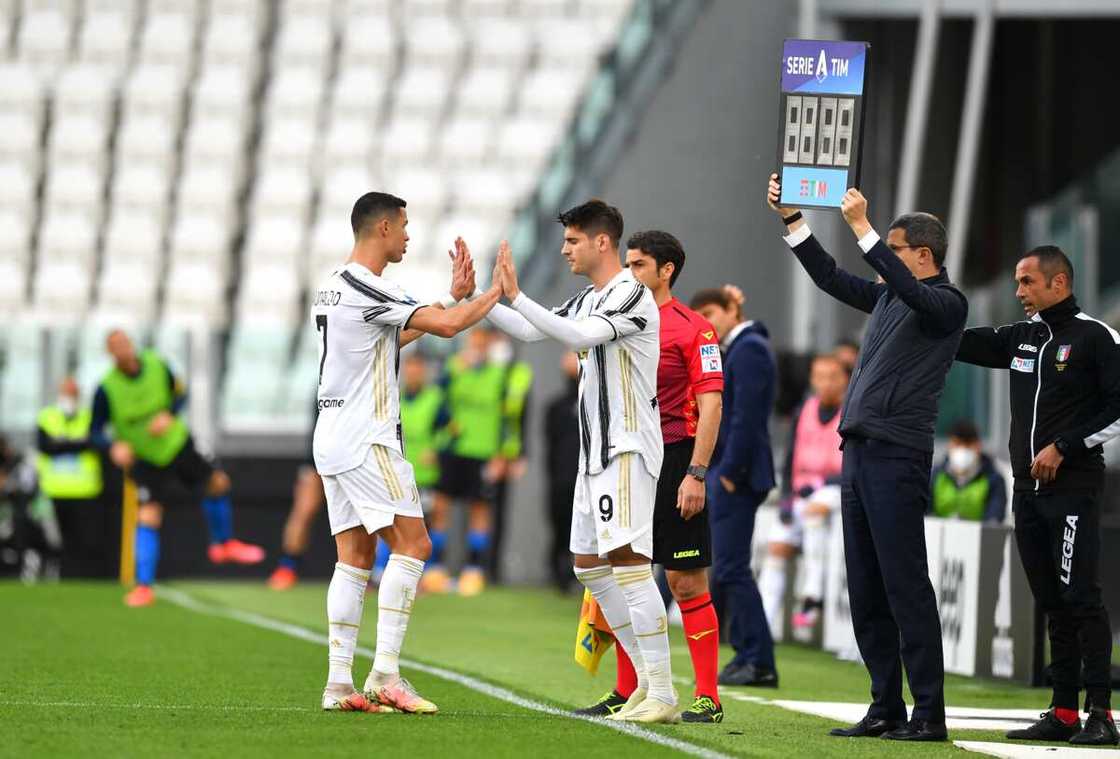 Alvaro Morata and Ronaldo. Alvaro Morata and Ronaldo.