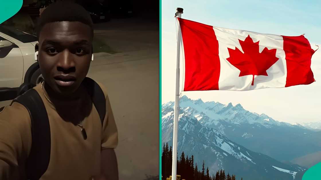 A man in Canada showed what he saw as he walked on the street at 1 a.m A man in Canada showed what he saw as he walked on the street at 1 a.m