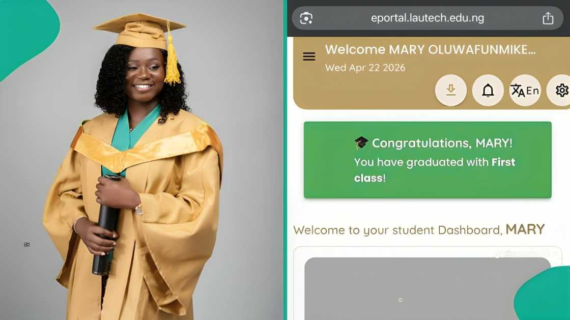 Lady celebrates as she graduates with first class from LAUTECH Lady celebrates as she graduates with first class from LAUTECH