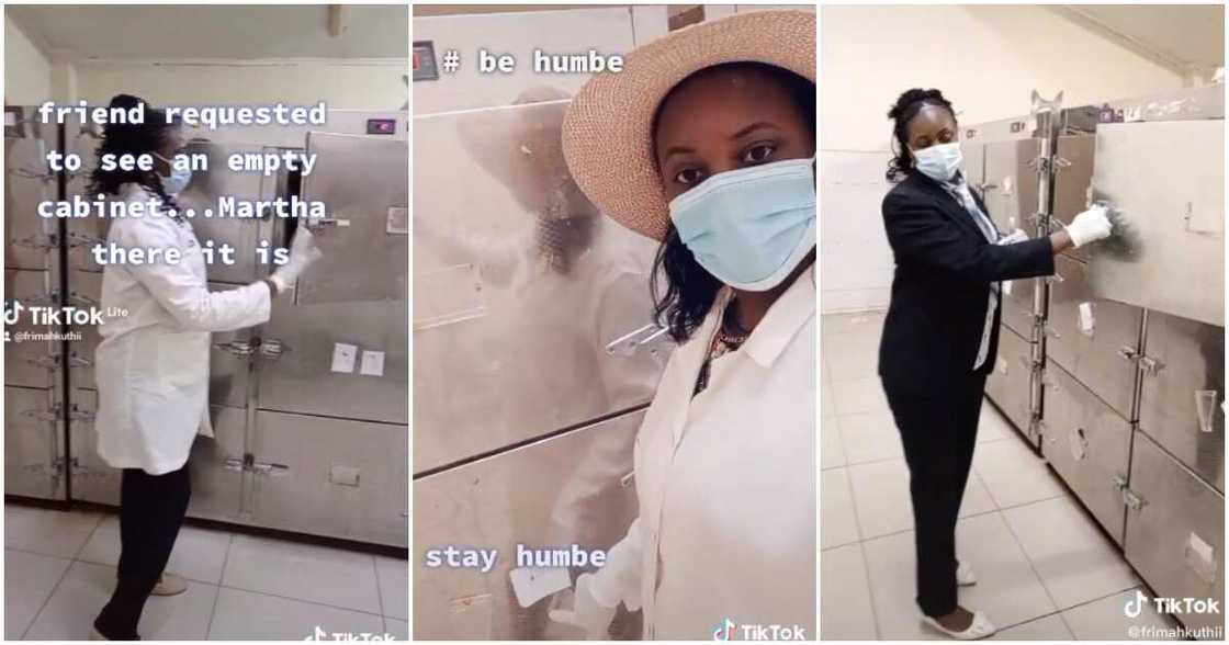 Female mortuary attendant, dead bodies cabins, stay humble, lady who works at mortuary Female mortuary attendant, dead bodies cabins, stay humble, lady who works at mortuary