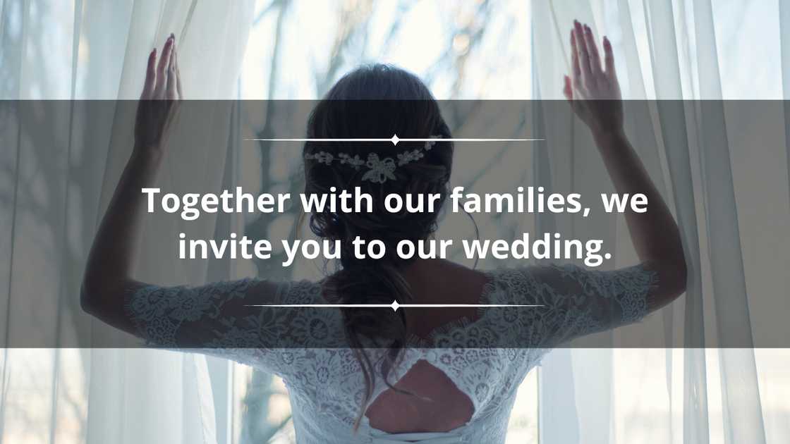 Short wedding invitation message