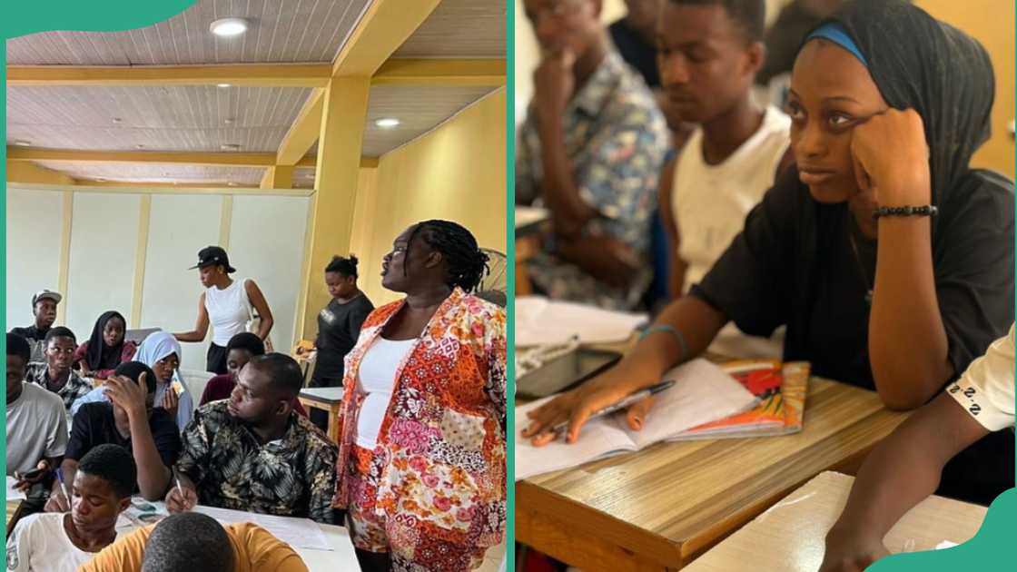 Students in a classroom in Nigeria preparing for Post-UTME