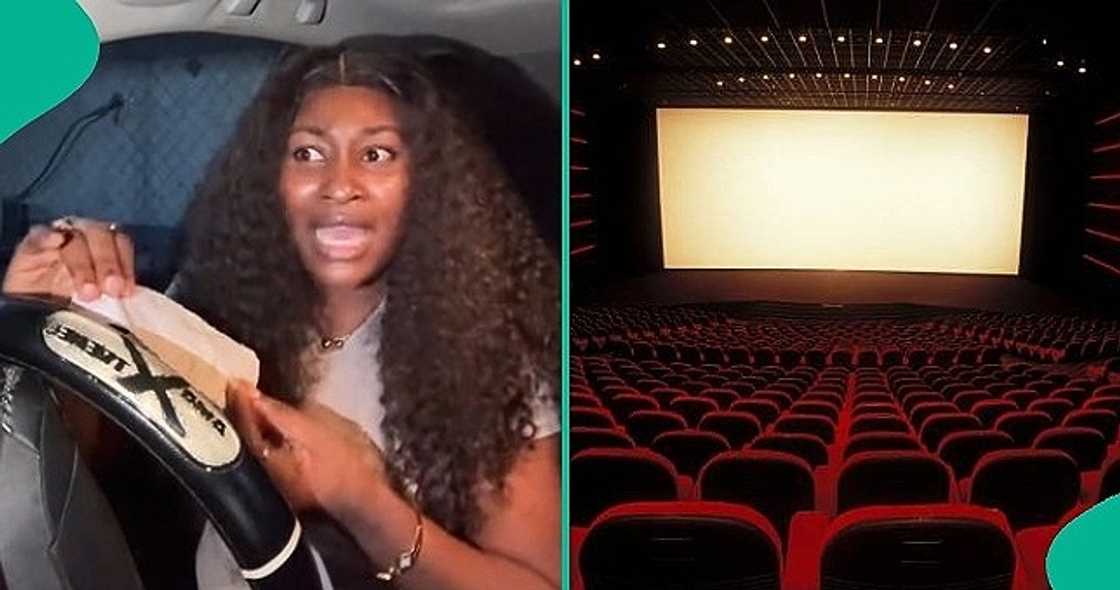 Lady cries out after paying N24,000 to watch a movie at a cinema. Lady cries out after paying N24,000 to watch a movie at a cinema.