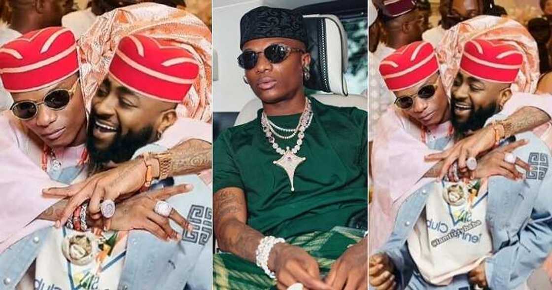 Edited photos of Wizkid and Davido at funeral Edited photos of Wizkid and Davido at funeral