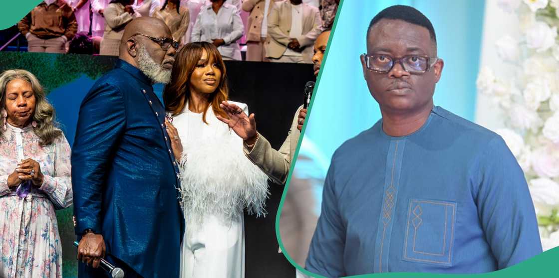 Apostle Arome Osayi reacts as Bishop TD Jakes hands over church to daughter Apostle Arome Osayi reacts as Bishop TD Jakes hands over church to daughter