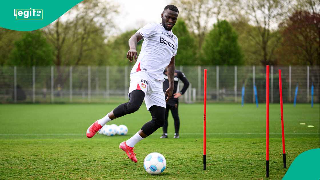 Victor Boniface, Bayer Leverkusen, Leverkusen, Germany, Bundesliga. Victor Boniface, Bayer Leverkusen, Leverkusen, Germany, Bundesliga.