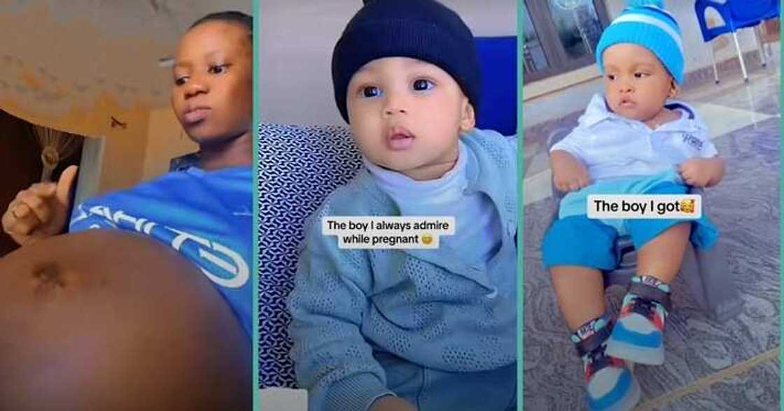 Mum shares adorable photos of her baby's lookalike Mum shares adorable photos of her baby's lookalike