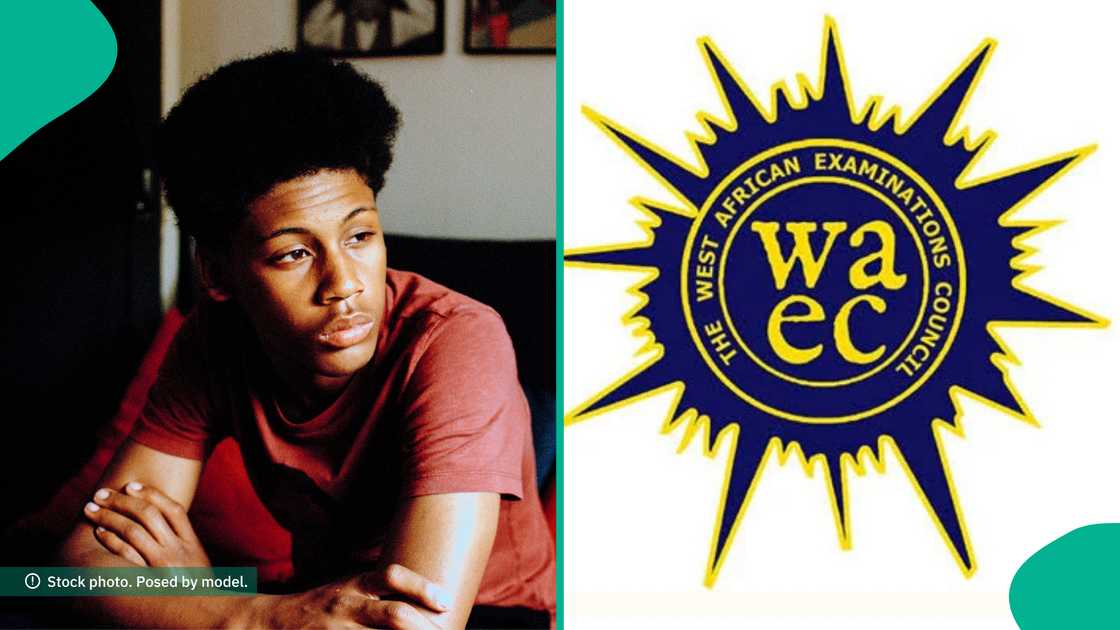 A student cries out after seeing his West African Examination Council (WAEC) results A student cries out after seeing his West African Examination Council (WAEC) results