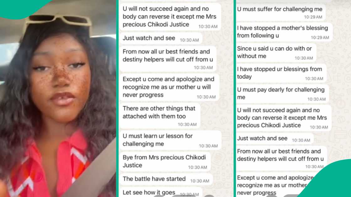 Mixed reactions as lady displays hurtful messages her mum sent on WhatsApp