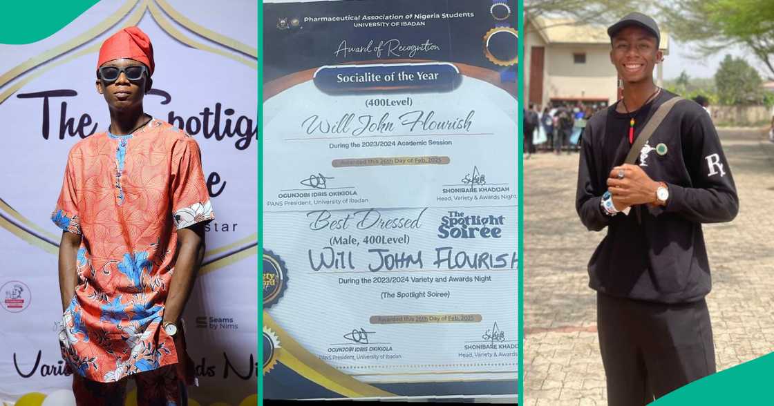 Will John Flourish, a 400-level student of the University of Ibadan, goes viral because of his unusual full name. Will John Flourish, a 400-level student of the University of Ibadan, goes viral because of his unusual full name.