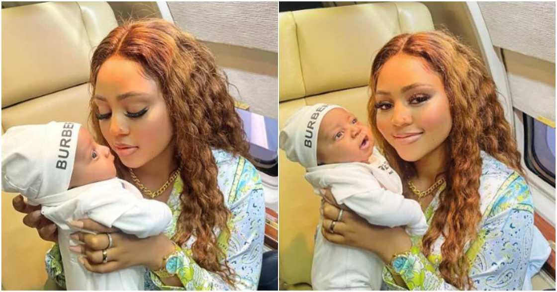 Regina Daniels and her son Regina Daniels and her son